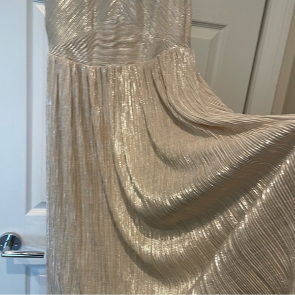 Stunning Anthropologie Ivy + Blue Metallic Shimmer Party Dress - Picture 3 of 5